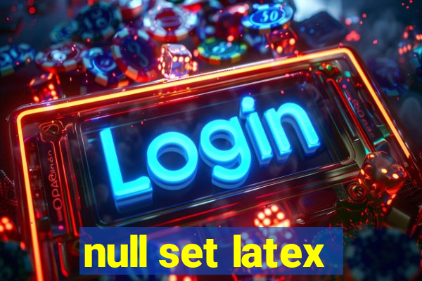 null set latex